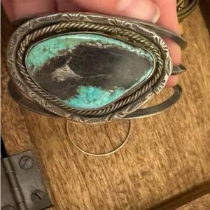Hand made cuff, Real Turquoise